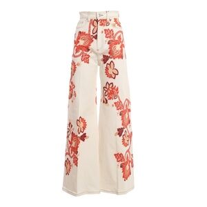 NWT $750 ETRO White Denim Paisley Jeans Size US 28